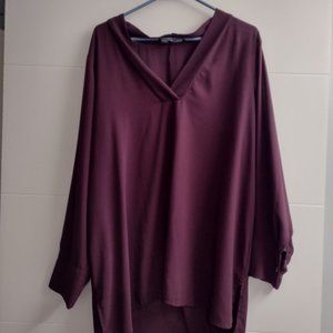 Eloquii See-Through Purple Tunic